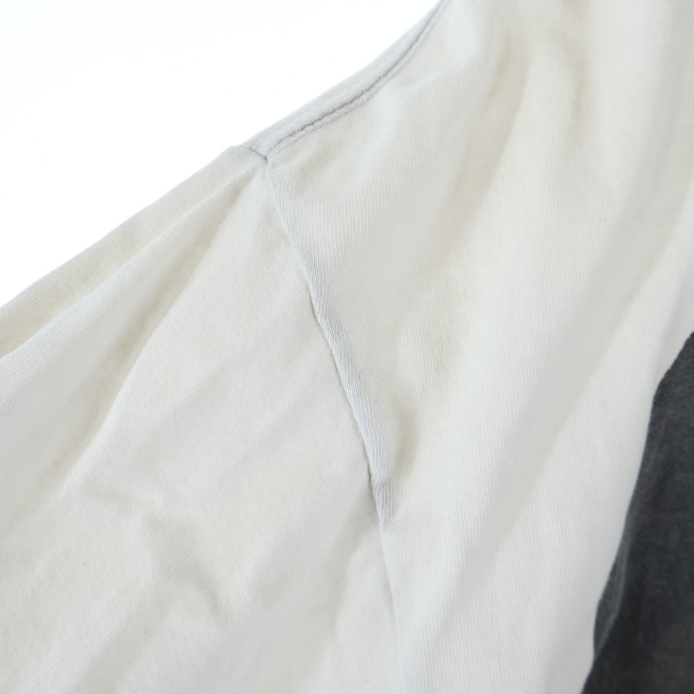 SAINT MICHAEL(セントマイケル) 21AW SIN L/S T-SHIRT フロントプリント ヴィンテージ加工 長袖Tシャツ クルーネック カットソー ホワイト SM-A21-0000-015