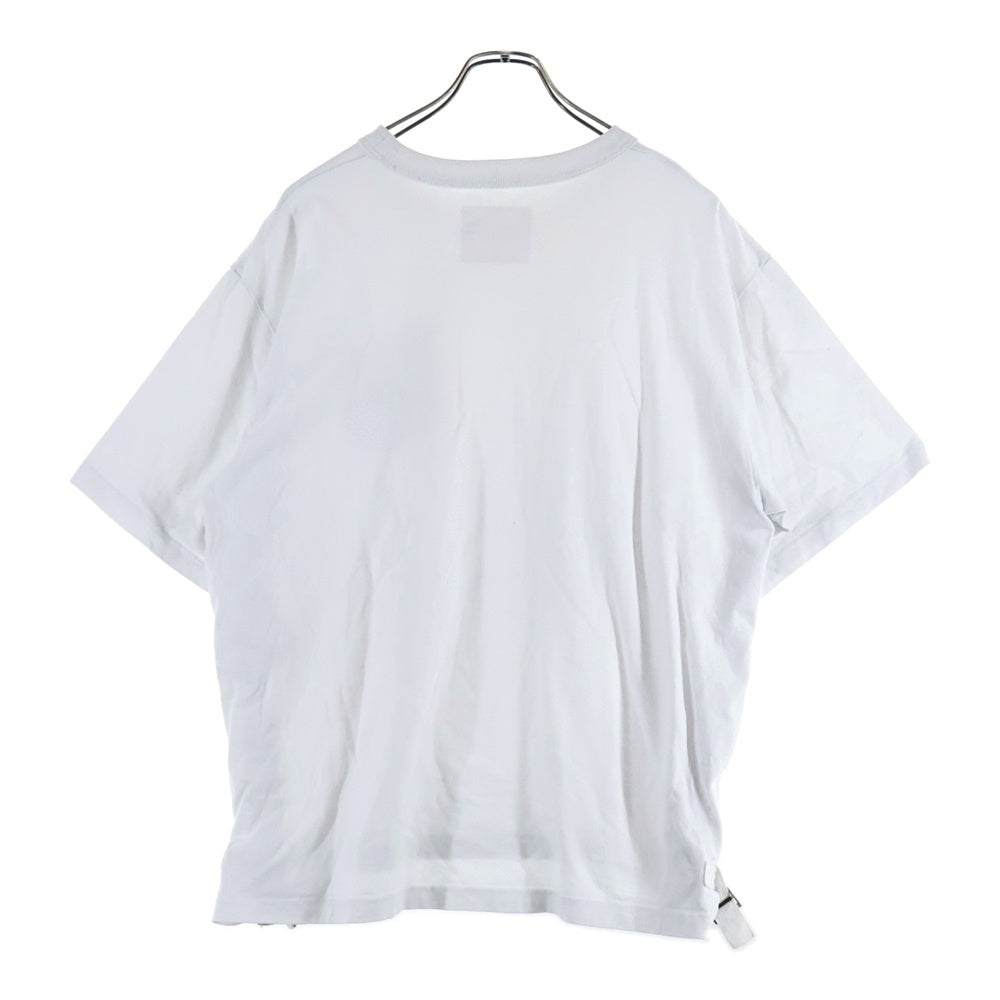 Sacai(サカイ) Cotton Jersey T-shirt フロントポケット ベルトデザイン 半袖Tシャツ カットソー ホワイト 23-03061M