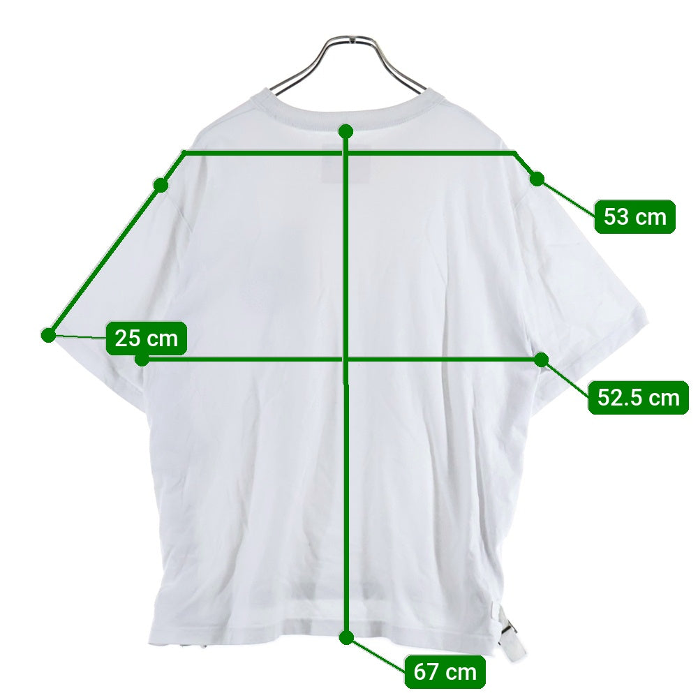 Sacai(サカイ) Cotton Jersey T-shirt フロントポケット ベルトデザイン 半袖Tシャツ カットソー ホワイト 23-03061M