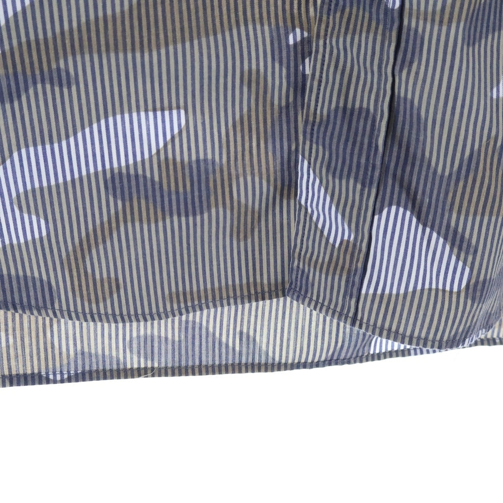 SOPHNET.(ソフネット) 17SS Camouflage Over Print L/S B.D Shirt カモフラージュオーバープリントロングスリーブB.Dシャツ 総柄ボタンダウン長袖シャツ SOPH-170063 グレー