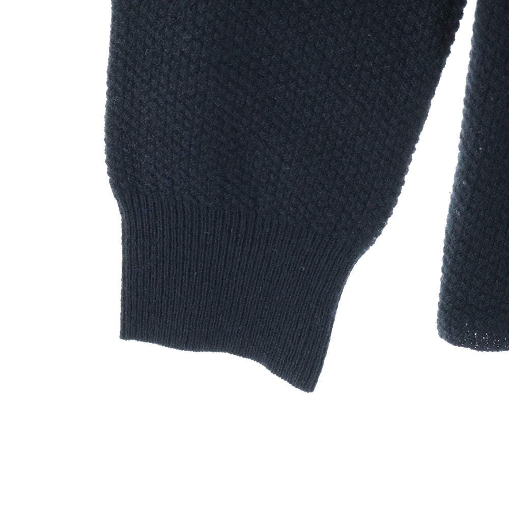 SOPHNET.(ソフネット) 17AW Cashmere Waffle Crewneck Knit カシミヤワッフルクルーネックニット 長袖ニットセーター SOPH-178102 ブラック