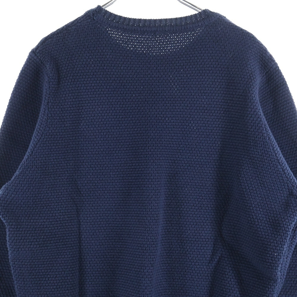 SOPHNET.(ソフネット) 15SS Waffle Knit Sweater ワッフルニットセーター クルーネック長袖ニットセーター SOPH-150116 ネイビー