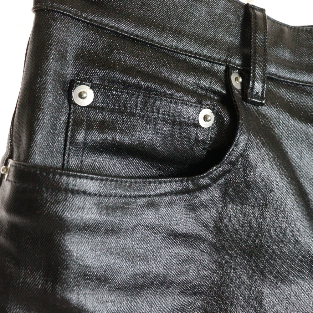 Rick Owens(リックオウエンス) 25SS BOLAN BOOTCUT ボランブーツカット コーティング パンツ ブラック RP01E7329-SCT