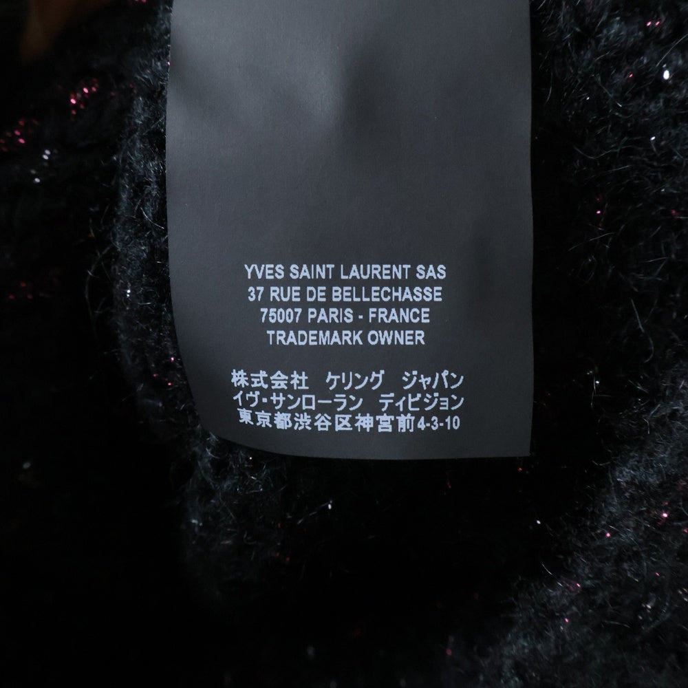 SAINT LAURENT PARIS(サンローランパリ) 19AW モヘア スパンニット セーター ブラック 560150 YACJ2