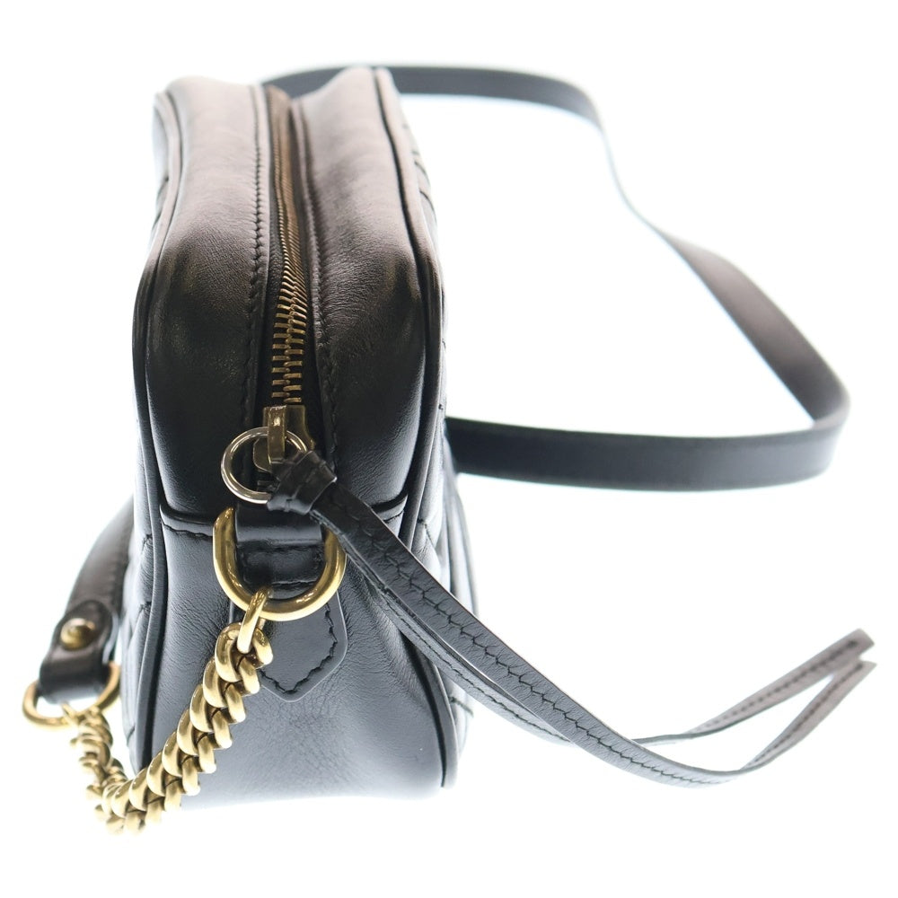 GUCCI(グッチ) GGマーモント キルティング レザー ミニバッグ ショルダーバッグ ブラック 448065 213317