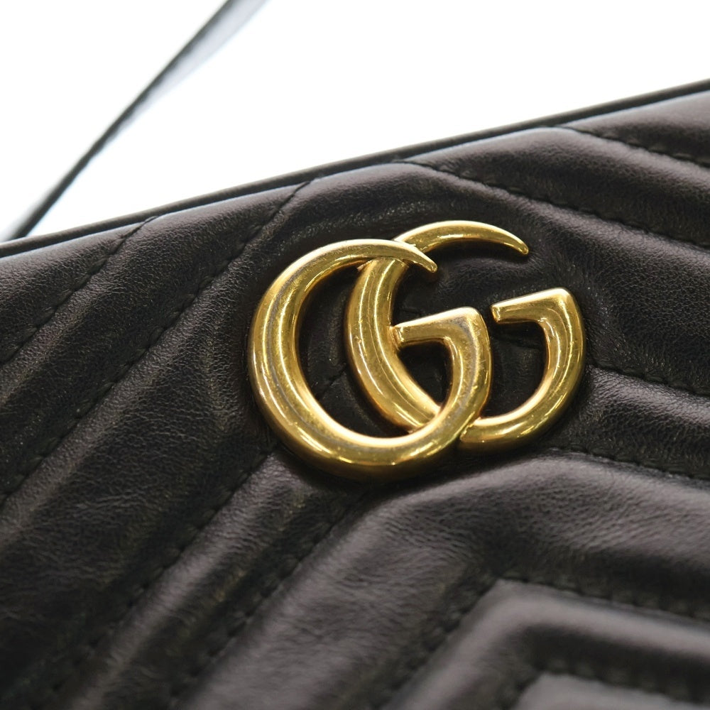 GUCCI(グッチ) GGマーモント キルティング レザー ミニバッグ ショルダーバッグ ブラック 448065 213317