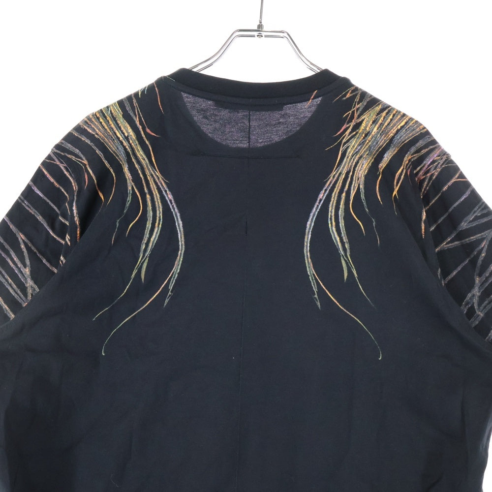 GIVENCHY(ジバンシィ) VIRGINIA BITCH フェザー柄 半袖Tシャツ カットソー ブラック