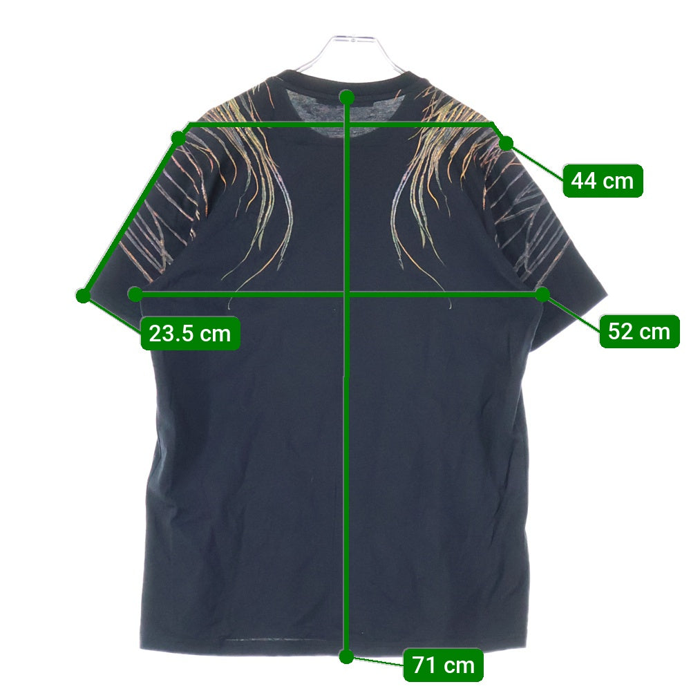GIVENCHY(ジバンシィ) VIRGINIA BITCH フェザー柄 半袖Tシャツ カットソー ブラック