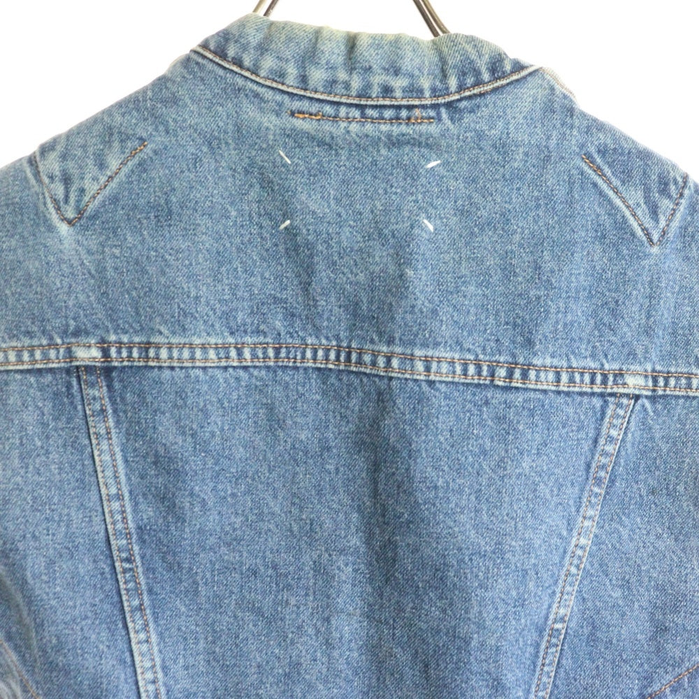 Martin Margiela(マルタンマルジェラ) ここのえ期 ノースリーブ デニム ジャケット アーティザナル ベスト インディゴ 231K05489405