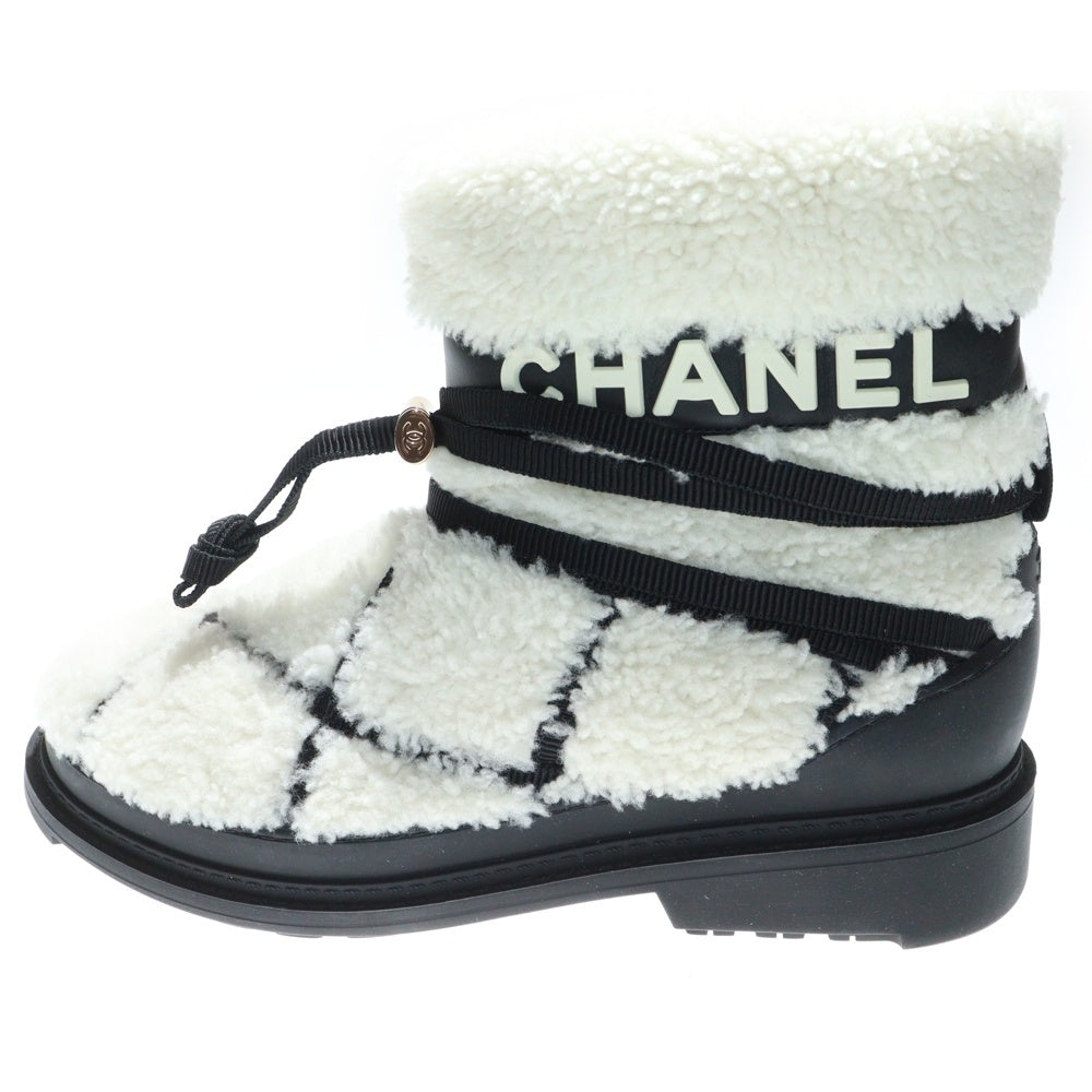 CHANEL(シャネル) Shearling Mutton COCO Mark Boa Snow G35342 シアリング ムートン ココマーク ボア スノー ハイカットブーツ シューズ ホワイト
