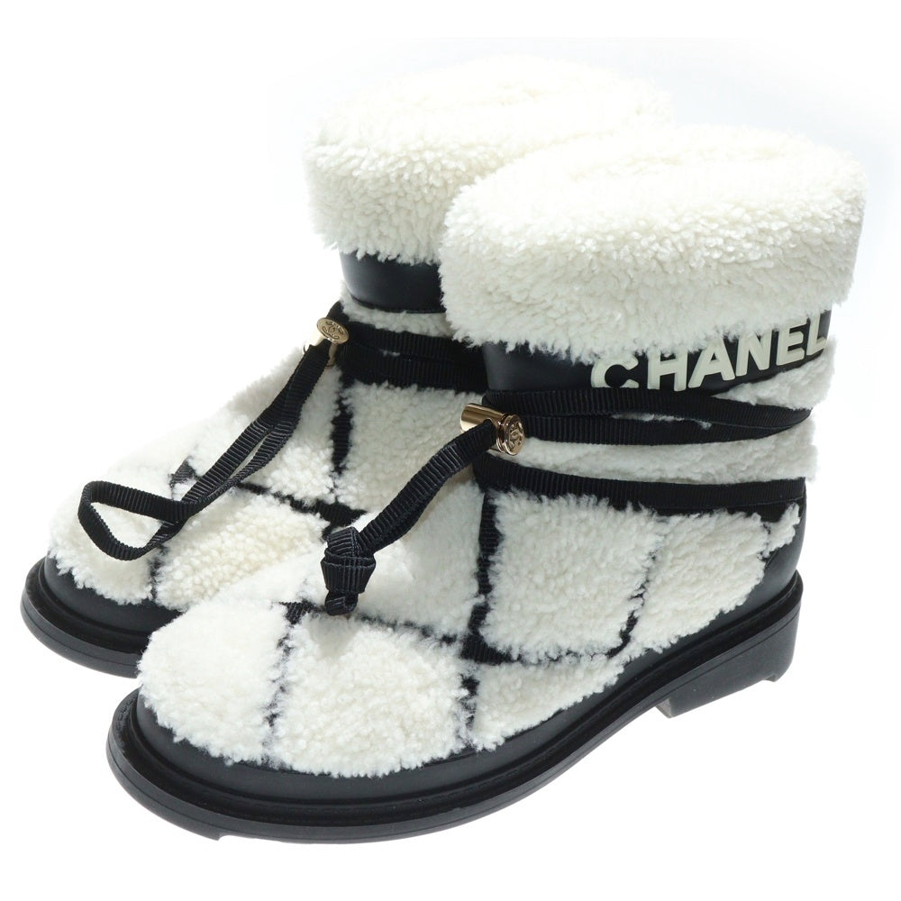 CHANEL(シャネル) Shearling Mutton COCO Mark Boa Snow G35342 シアリング ムートン ココマーク ボア スノー ハイカットブーツ シューズ ホワイト