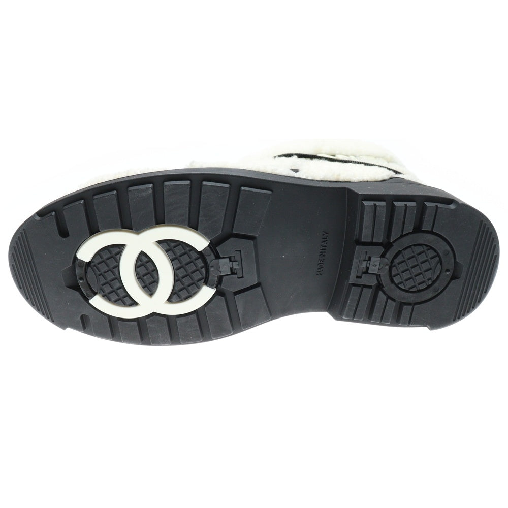 CHANEL(シャネル) Shearling Mutton COCO Mark Boa Snow G35342 シアリング ムートン ココマーク ボア スノー ハイカットブーツ シューズ ホワイト