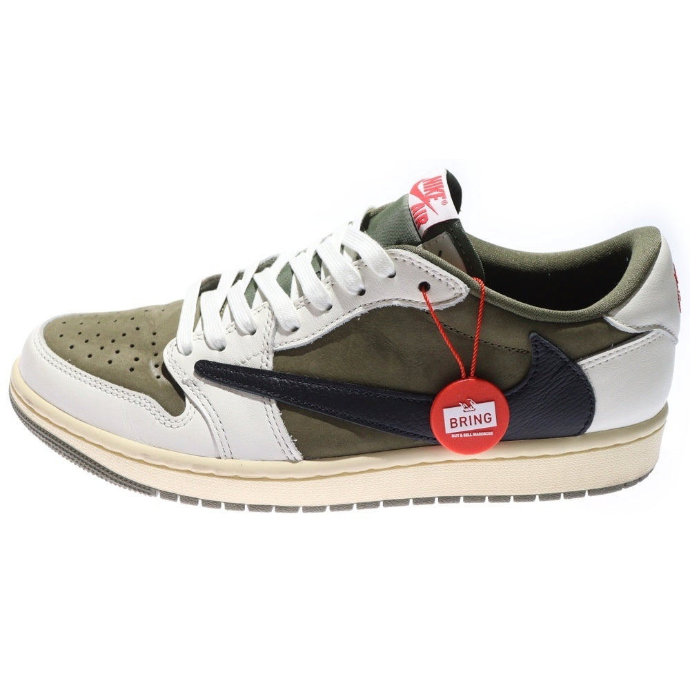 NIKE(ナイキ) ×TRAVIS SCOTT AIR JORDAN 1 LOW OG SP Reverse Olive トラヴィススコット エアジョーダン1 リバースオリーブ ローカットスニーカー US9/27cm DM7866-200