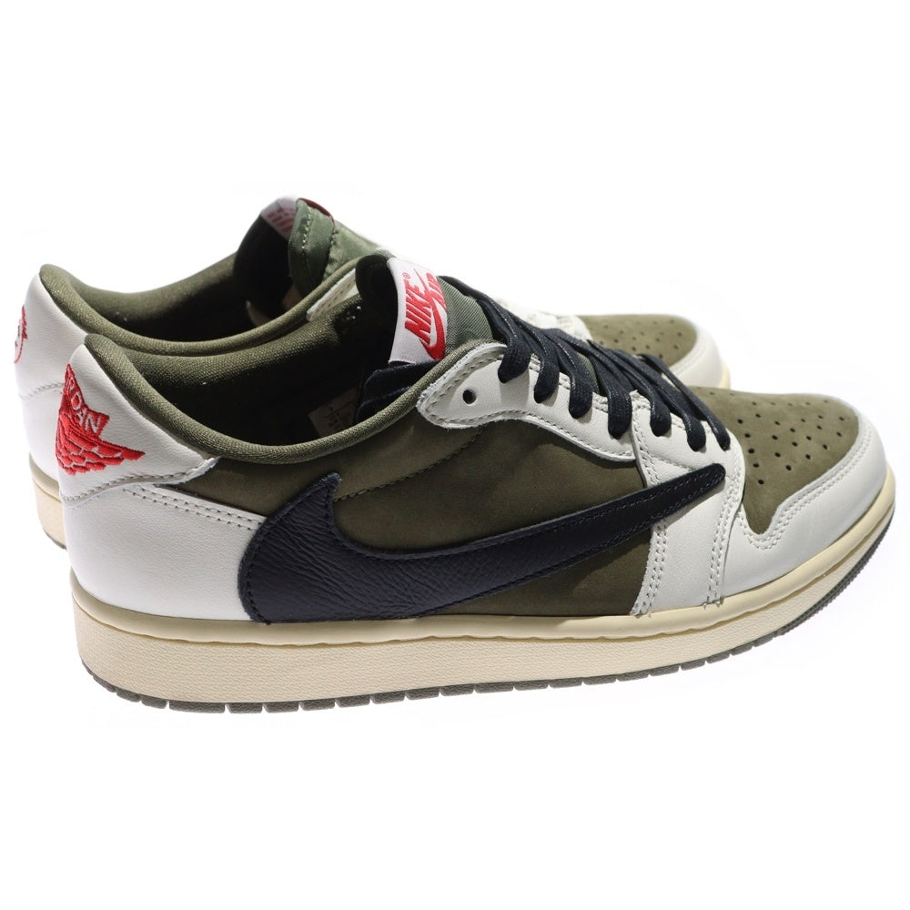 NIKE(ナイキ) ×TRAVIS SCOTT AIR JORDAN 1 LOW OG SP Reverse Olive トラヴィススコット エアジョーダン1 リバースオリーブ ローカットスニーカー US9/27cm DM7866-200