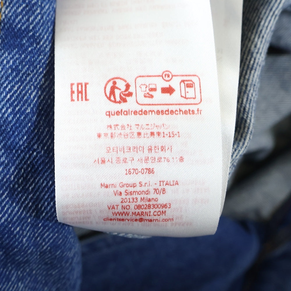 MARNI(マルニ) 25AW ロゴブルー フェード デニムジャケット インディゴ JUJU0051X0