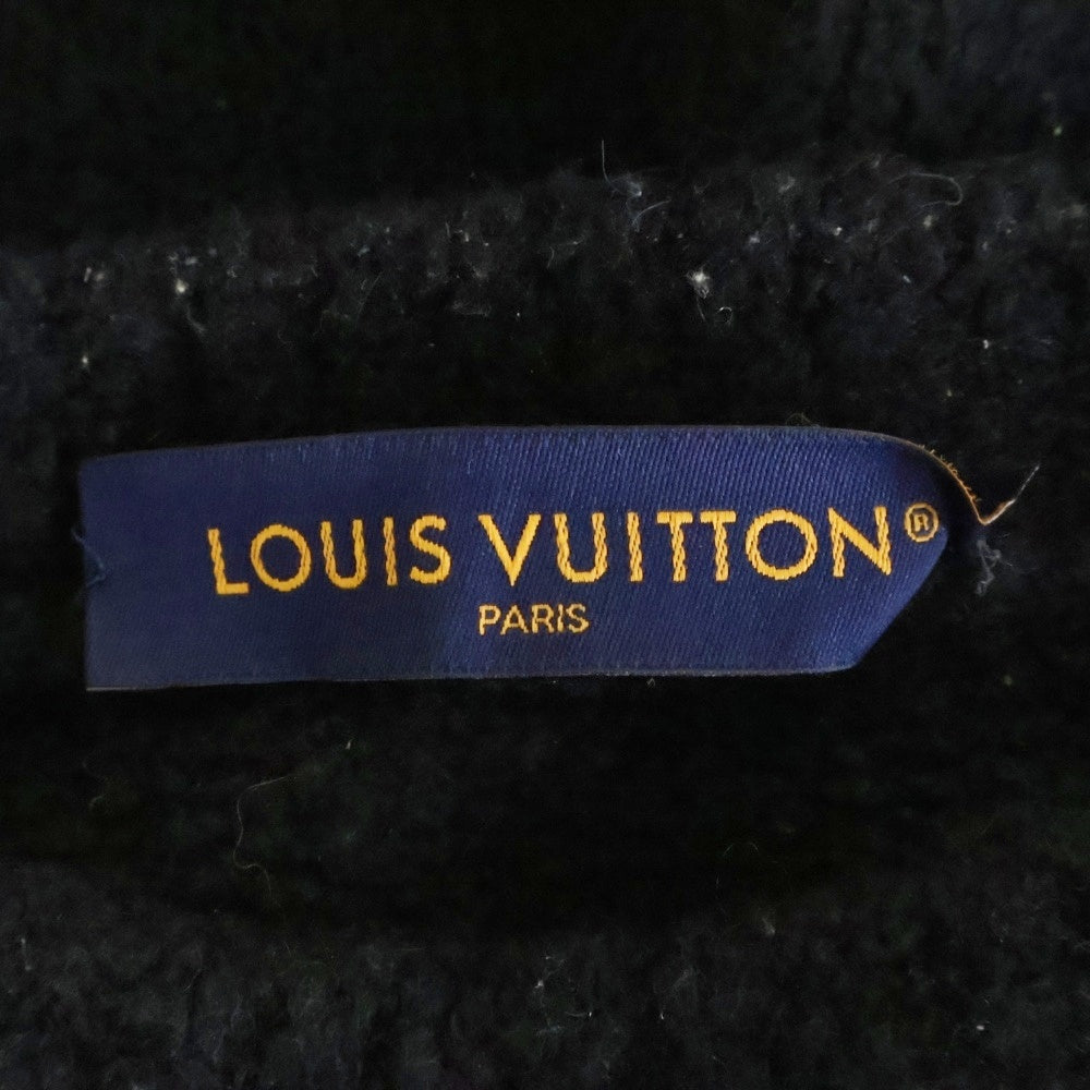LOUIS VUITTON(ルイヴィトン) 24SS Wool Blend LV Logo Crewneck Knit Sweater ウールブレンドLVロゴクルーネックニットセーター 長袖ニットセーター RM241MQ VSS HQN45W ブラック