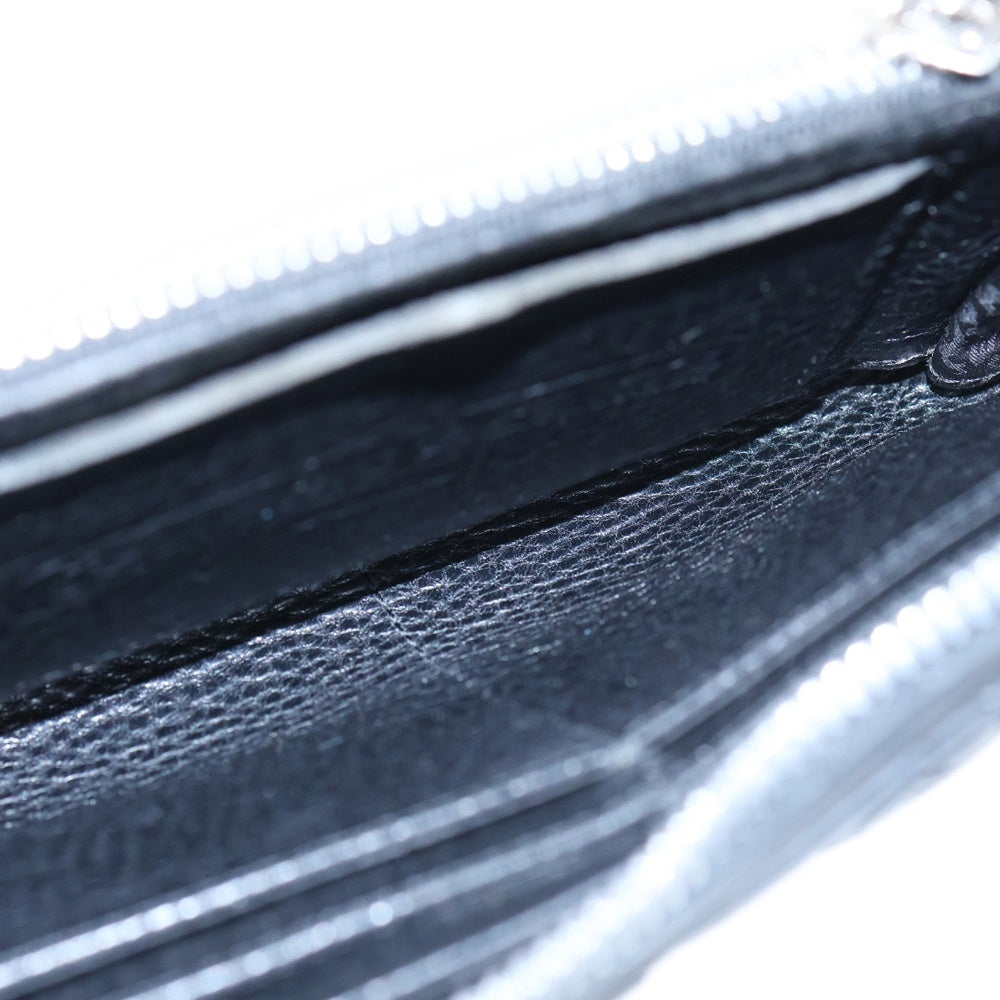 CHROME HEARTS(クロムハーツ) REC F ZIP QUILTED セメタリークロスキルティングレザーロングウォレット 財布 ブラック
