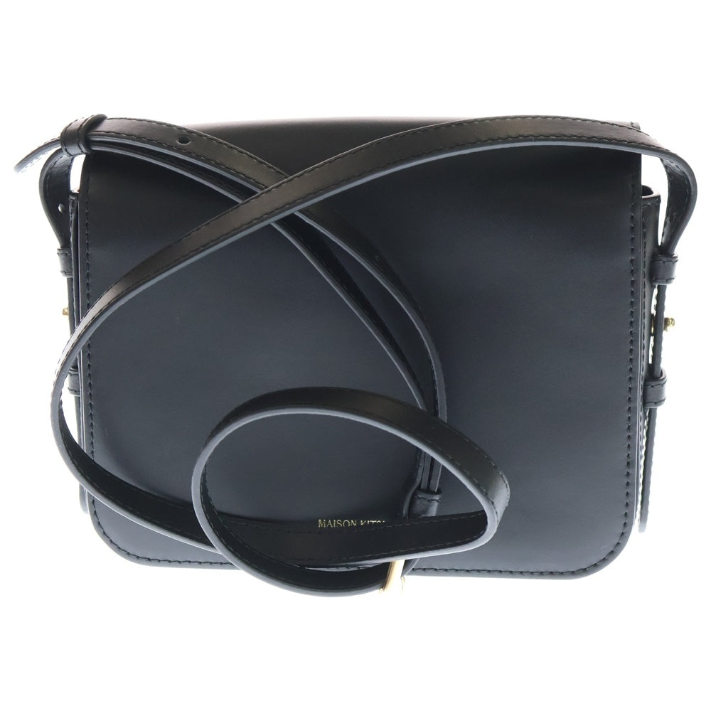 MAISON KITSUNE(メゾンキツネ) EDIE イーディ レザーショルダーバッグ ブラック