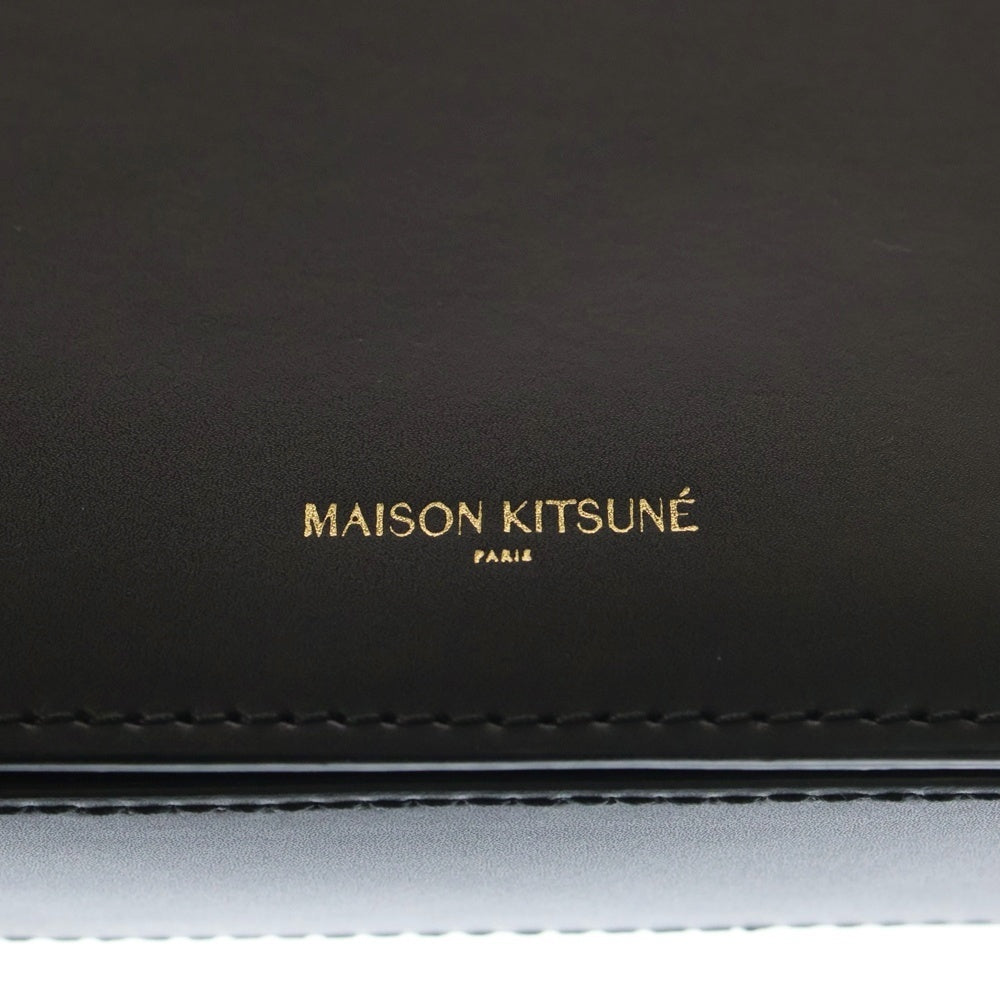 MAISON KITSUNE(メゾンキツネ) EDIE イーディ レザーショルダーバッグ ブラック