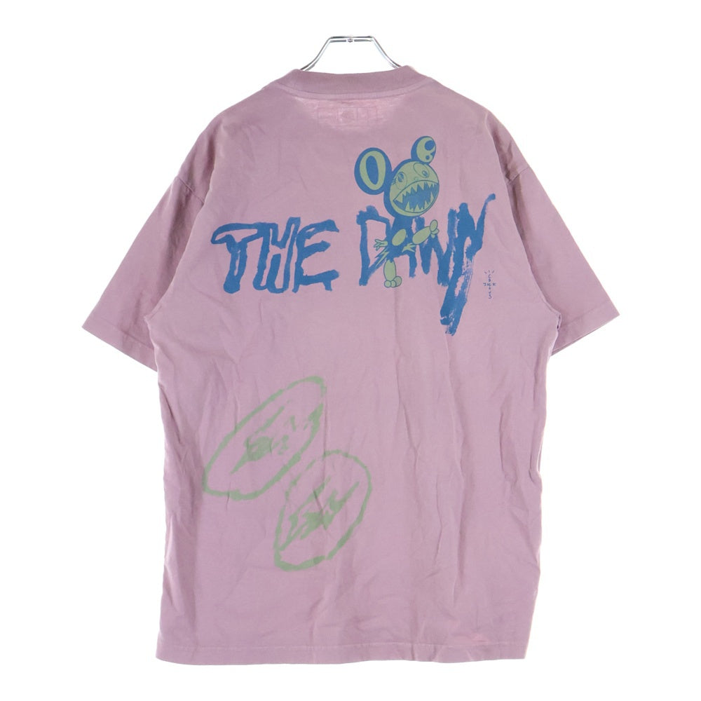 Cactus Jack(カクタスジャック) ×Fragment ×TM/KK フラグメント POP UP限定 トリプルネーム キャラクタープリント 半袖 Tシャツ パープル