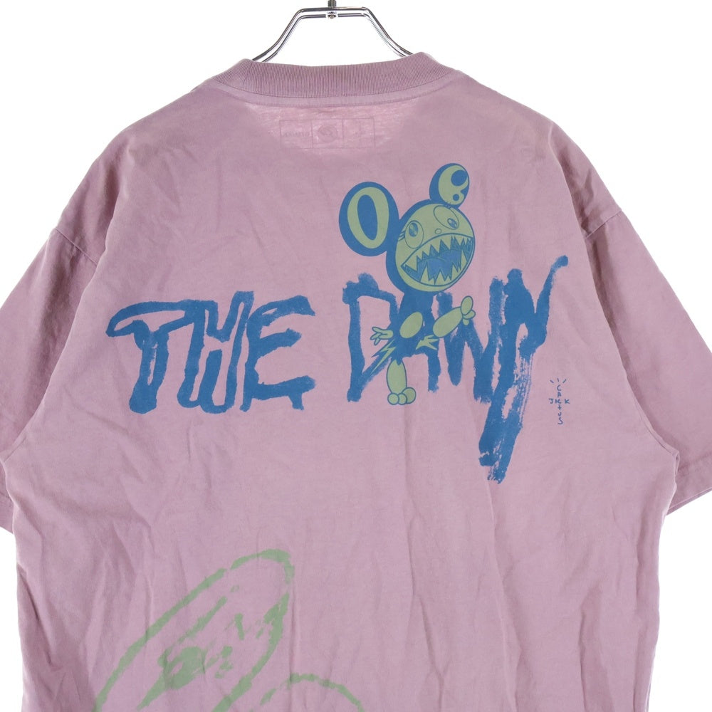 Cactus Jack(カクタスジャック) ×Fragment ×TM/KK フラグメント POP UP限定 トリプルネーム キャラクタープリント 半袖 Tシャツ パープル