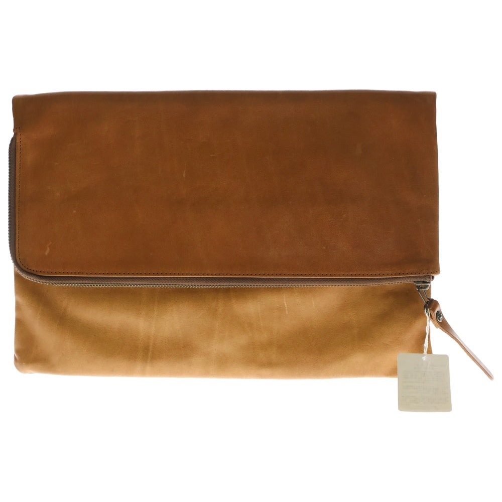 BUTTERO(ブッテロ) Leather Clutch Bag レザークラッチバッグ セカンドバッグ ブラウン