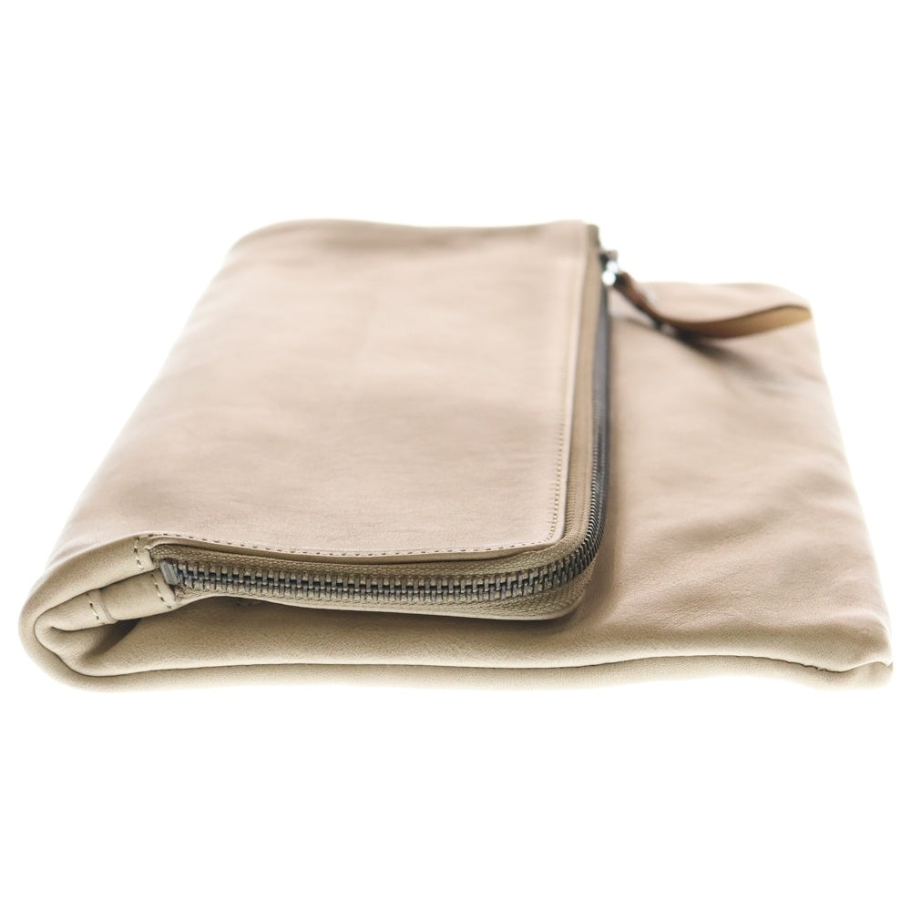 BUTTERO(ブッテロ) Leather Clutch Bag レザークラッチバッグ セカンドバッグ ベージュ