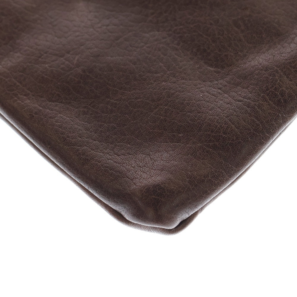 BUTTERO(ブッテロ) Leather Clutch Bag レザークラッチバッグ セカンドバッグ ブラウン