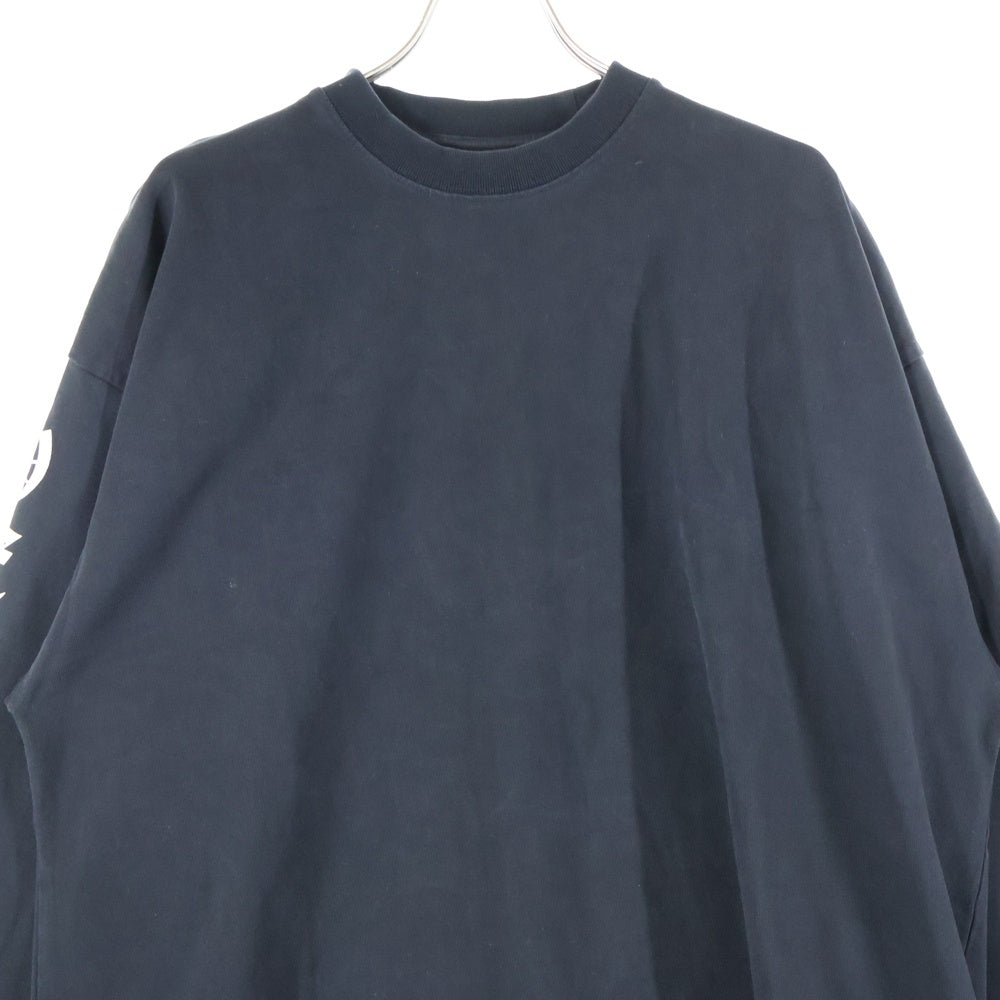 VETEMENTS(ヴェトモン) 20AW Gothic Font Longsleeve Tee UAH21TR526 ゴシックフォントロングスリーブ長袖Tシャツ 長袖カットソー ブラック