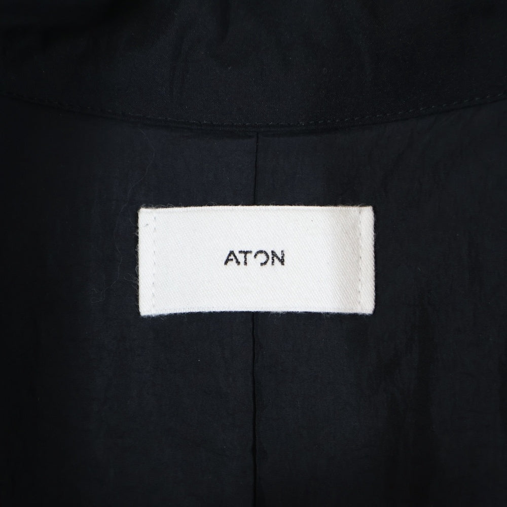 ATON(エイトン) SHORT MODS COAT ナイロン 中綿 ショートモッズコート ブラック