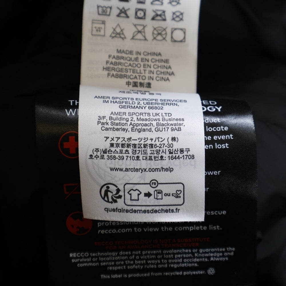 ARC'TERYX(アークテリクス) Beta Insulated Jacket ベータインサレーテッドダウンジャケット ブラック X000010510