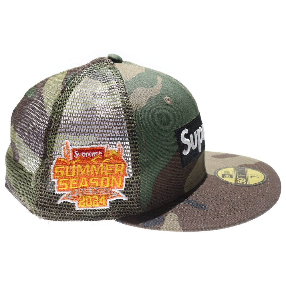 SUPREME(シュプリーム) 24SS ×NEW ERA Box Logo Mesh Back New Era ニューエラ ボックスロゴ メッシュベースボールキャップ カーキ カモ柄 迷彩