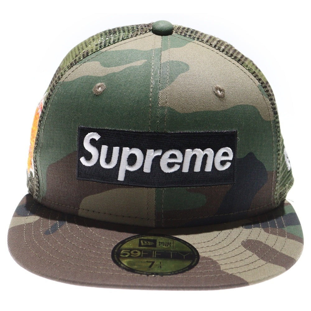 SUPREME(シュプリーム) 24SS ×NEW ERA Box Logo Mesh Back New Era ニューエラ ボックスロゴ メッシュベースボールキャップ カーキ カモ柄 迷彩