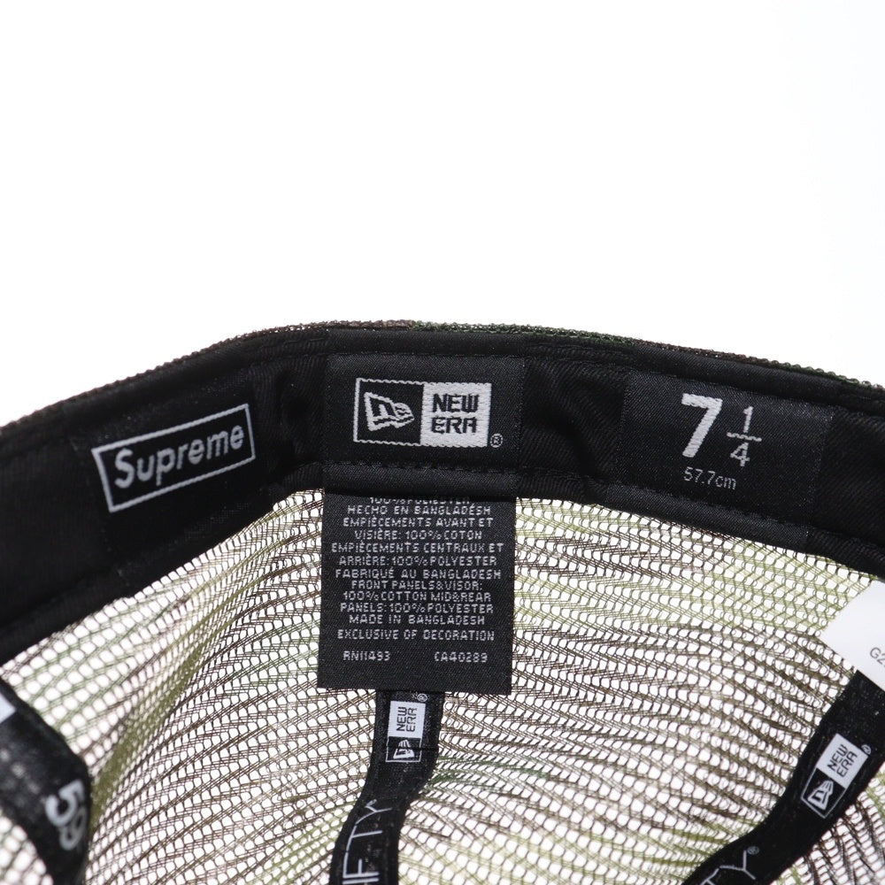SUPREME(シュプリーム) 24SS ×NEW ERA Box Logo Mesh Back New Era ニューエラ ボックスロゴ メッシュベースボールキャップ カーキ カモ柄 迷彩