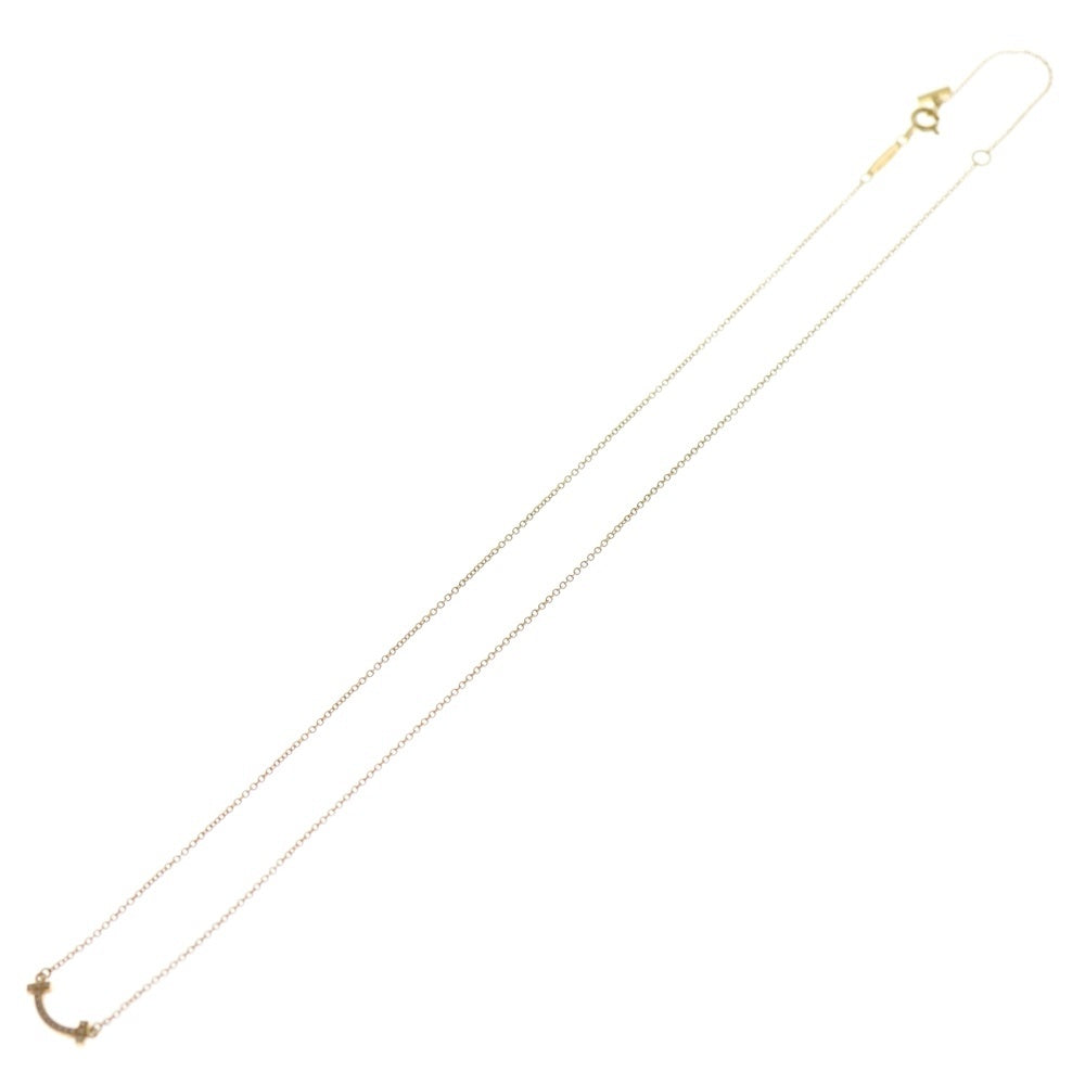 TIFFANY & Co.(ティファニー) T スマイル ミニ K18 ネックレス イエローゴールド レディース