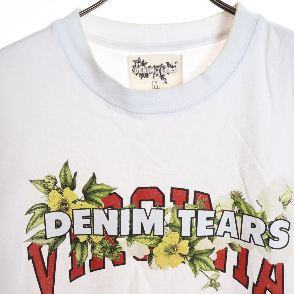 DENIM TEARS(デニムティアーズ) LOGO PRINT S/S TEE ロゴプリント半袖Tシャツ ホワイト