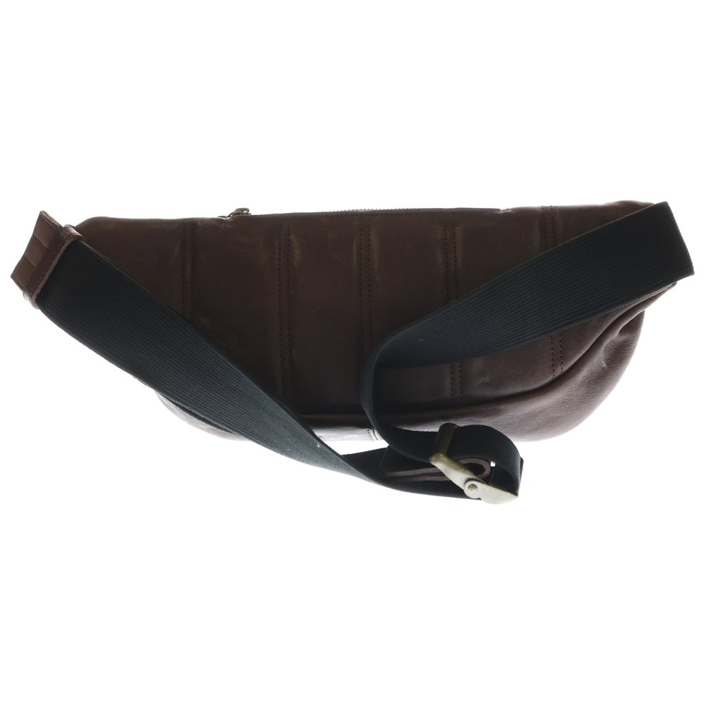 BUTTERO(ブッテロ) Washed Leather Shoulder Bag ウォッシュドレザーショルダーバッグ ウォッシュド加工レザーボディバッグ ブラウン