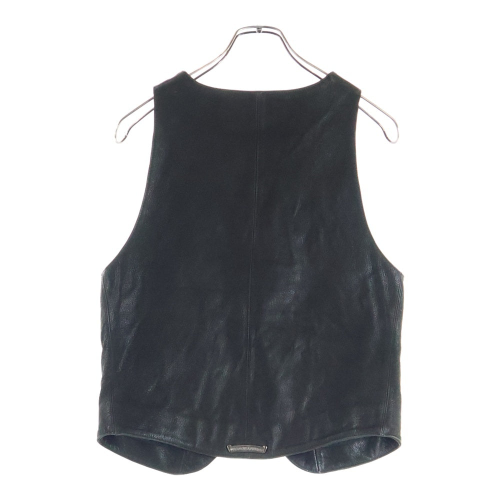 CHROME HEARTS(クロムハーツ) 2BTN CLASSIC VEST 2ボタン クラシック レザーベスト ブラック