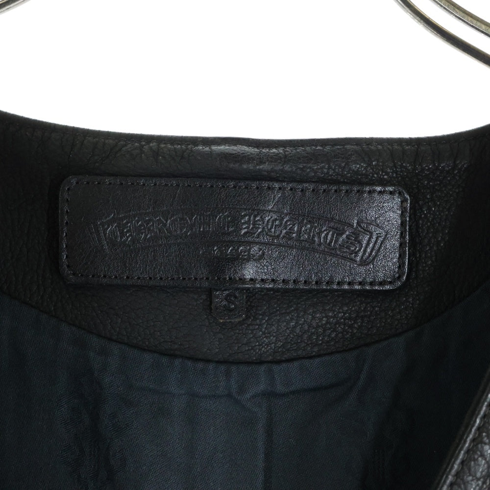 CHROME HEARTS(クロムハーツ) 2BTN CLASSIC VEST 2ボタン クラシック レザーベスト ブラック