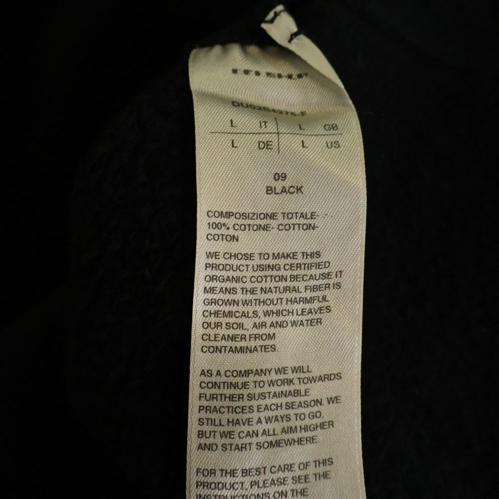 DRKSHDW(ダークシャドウ) JUMBO HOODED PETER ジャンボ フーデッド ジップアップパーカー スウェット ブラック DU02B4275-F