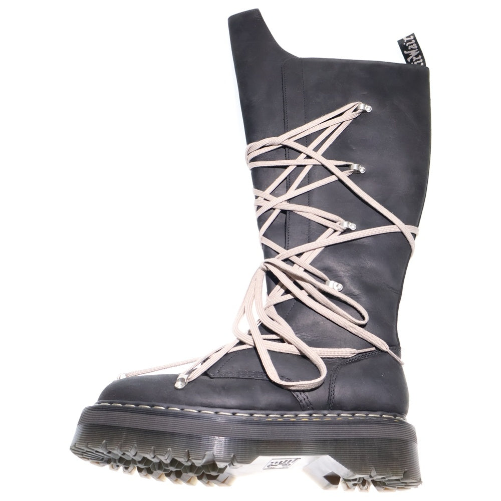 Rick Owens(リックオウエンス) 25AW ×Dr.Martens 1B60 Quad Sole Pentalace Boot ドクターマーチン クアッド ソール ペンタ レース ロングブーツ ブラック 41820001
