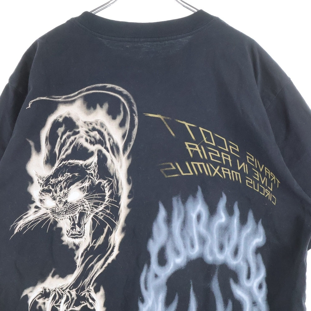 NO BRAND(ノーブランド) TRAVIS SCOTT Circus Maximus 2025 プリント半袖Tシャツ ブラック