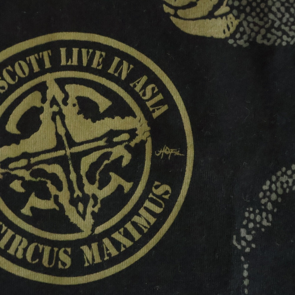 NO BRAND(ノーブランド) TRAVIS SCOTT Circus Maximus 2025 プリント半袖Tシャツ ブラック