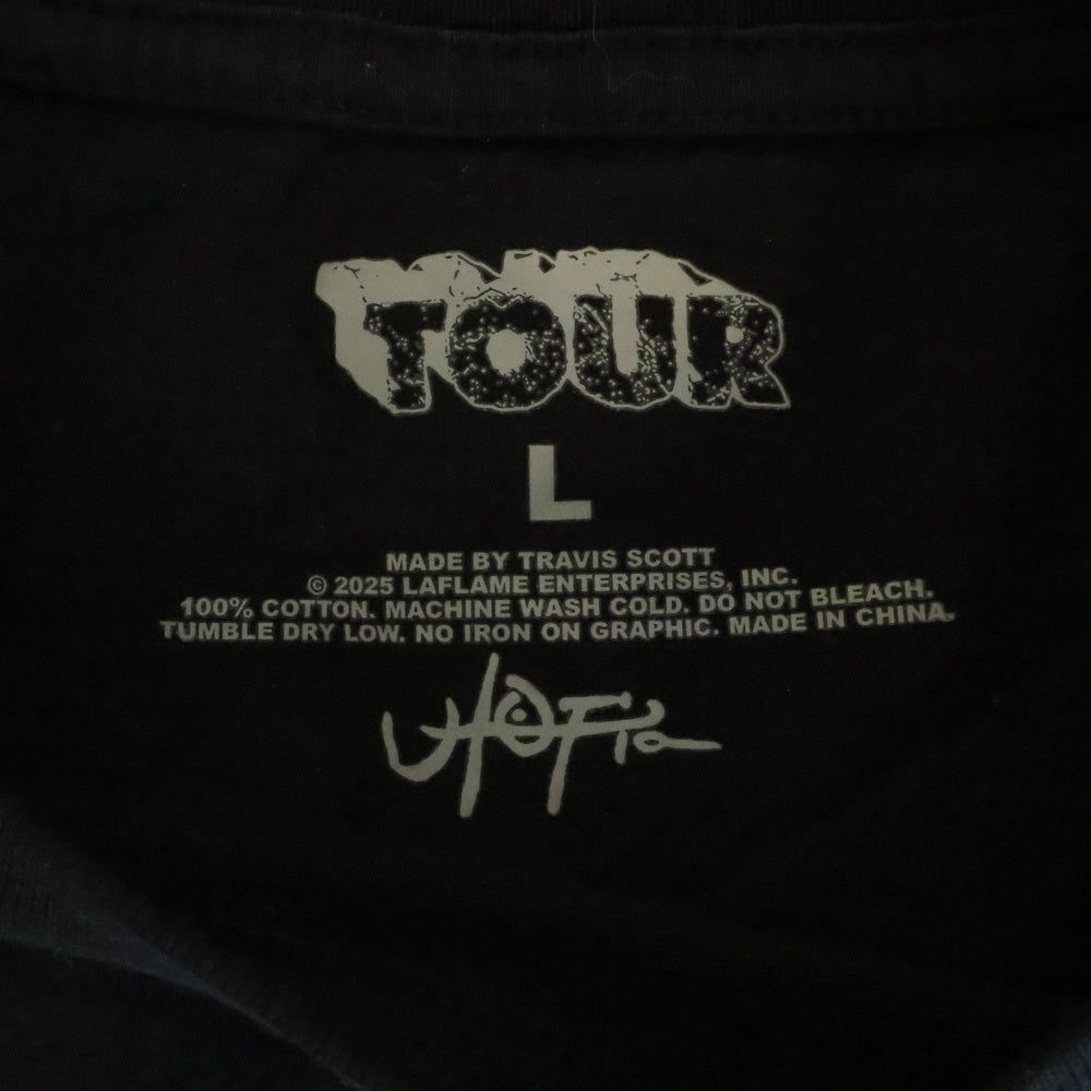 NO BRAND(ノーブランド) TRAVIS SCOTT Circus Maximus 2025 プリント半袖Tシャツ ブラック