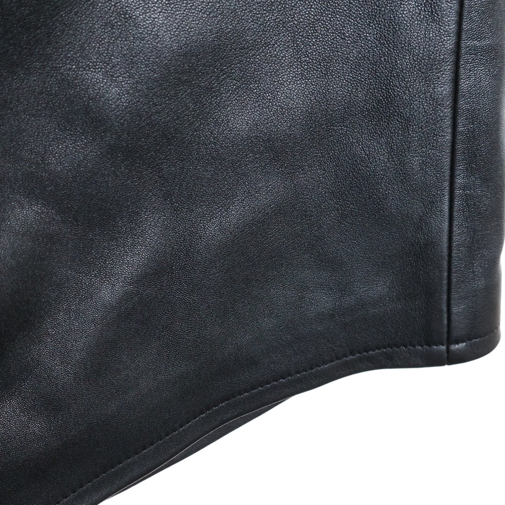 SUPREME(シュプリーム) 24SS Baggy Leather Short バギーレザーショーツ ブラック