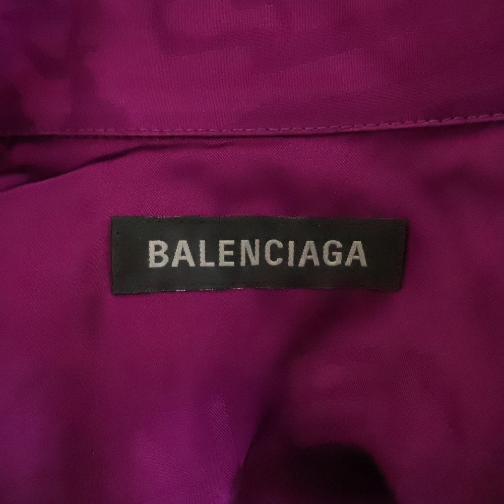 BALENCIAGA(バレンシアガ) ロゴデザイン 総柄 長袖シャツ 850978 TT052
