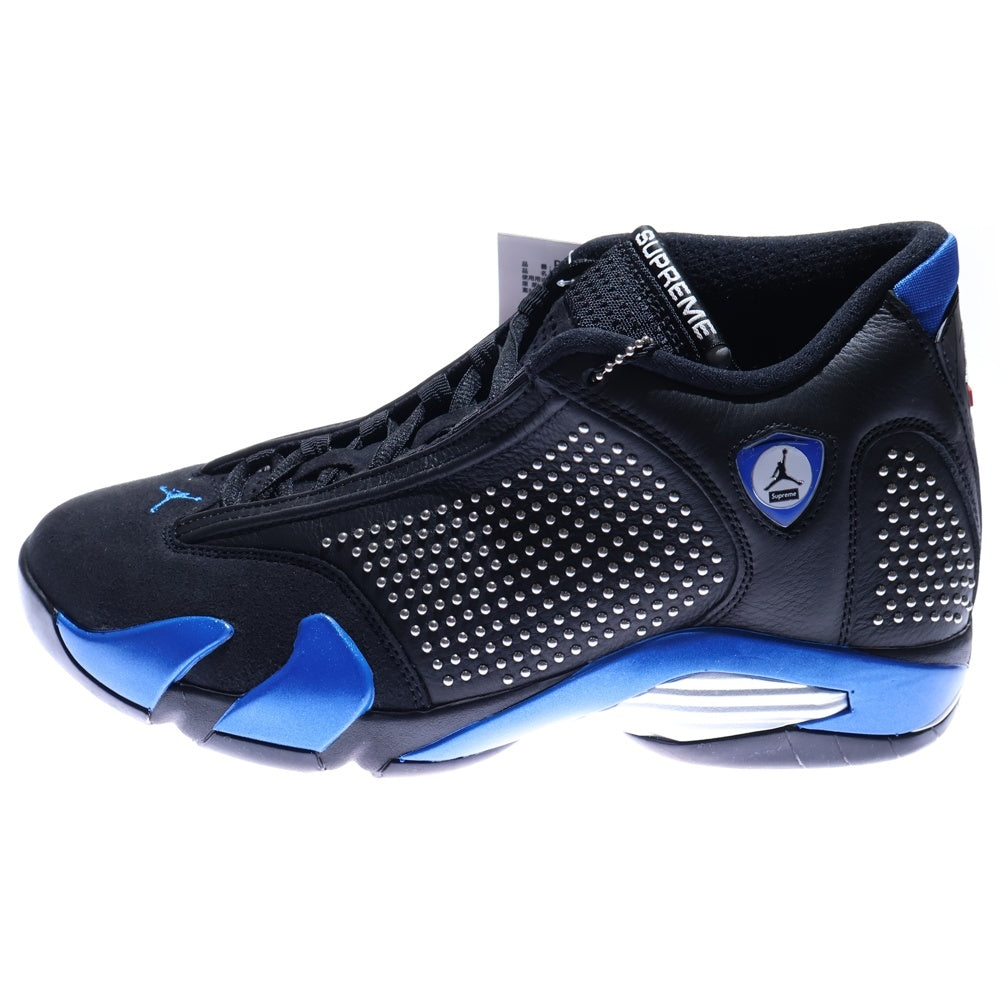 NIKE(ナイキ) ×Supreme Air Jordan 14 Retro Black Varsity Royal Chrome エアージョーダン14 バーシティロイヤル クローム ミッドカットスニーカー BV7630-004