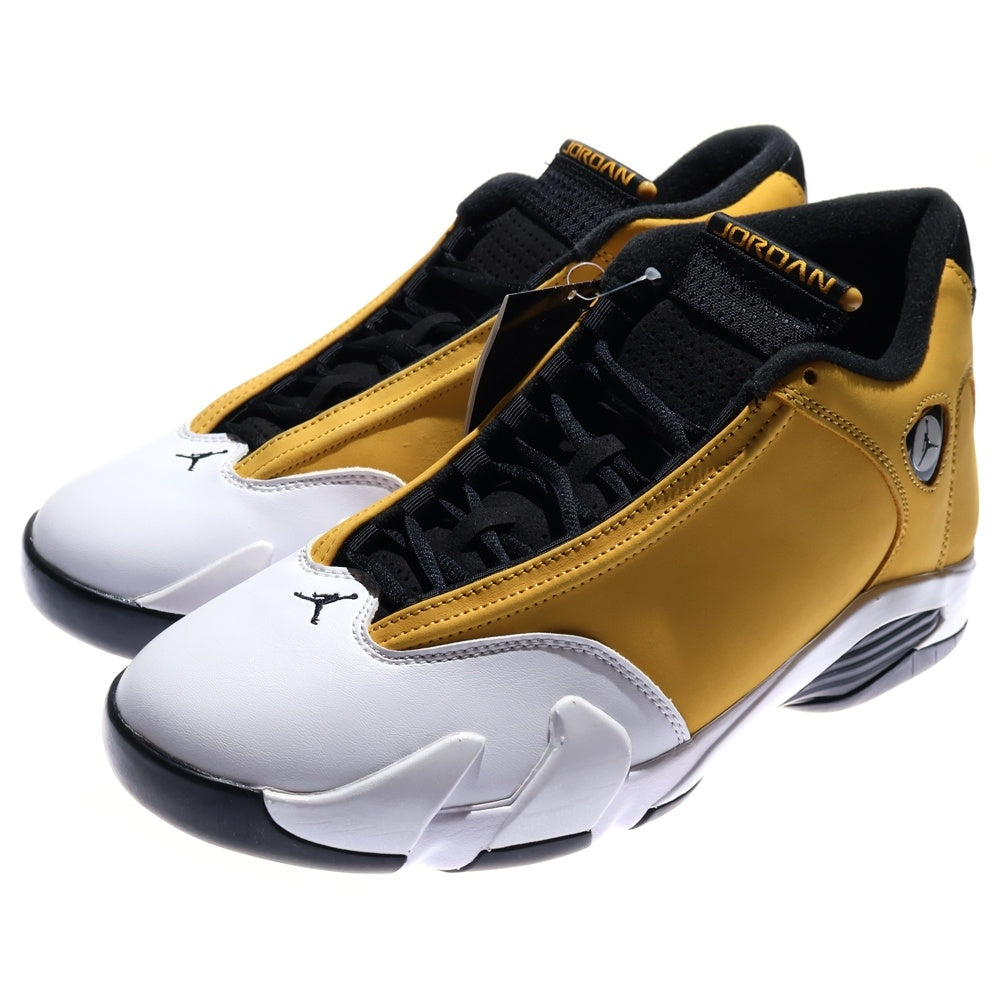 NIKE(ナイキ) Air Jordan 14 Light Ginger エアージョーダン14 ライトジンジャー レースアップミッドカットスニーカー US10/28cm 487471-701 イエロー/ホワイト