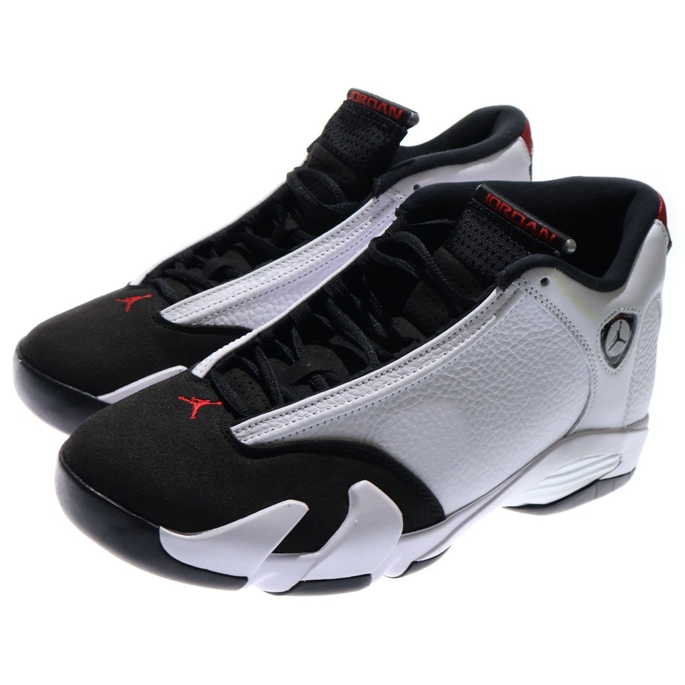 NIKE(ナイキ) Air Jordan 14 Retro Black Toe エアジョーダン14 レトロ ブラックトゥー レースアップミッドカットスニーカー US9/27cm 487471-160 ブラック/ホワイト
