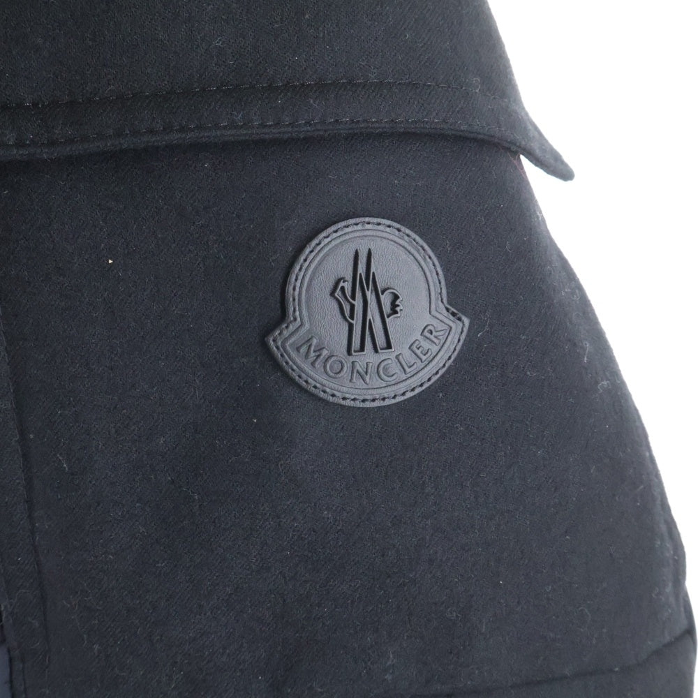 MONCLER(モンクレール) 25AW BARBUSTEL GIUBBOTTO バーバステルジュボット ウール切替ジップアップナイロンダウンジャケット K20911A00250 596K7 ブラック